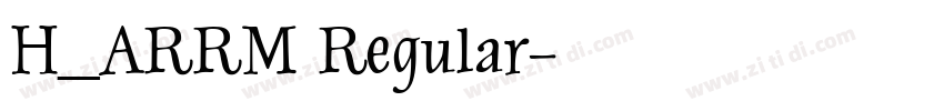 H_ARRM Regular字体转换